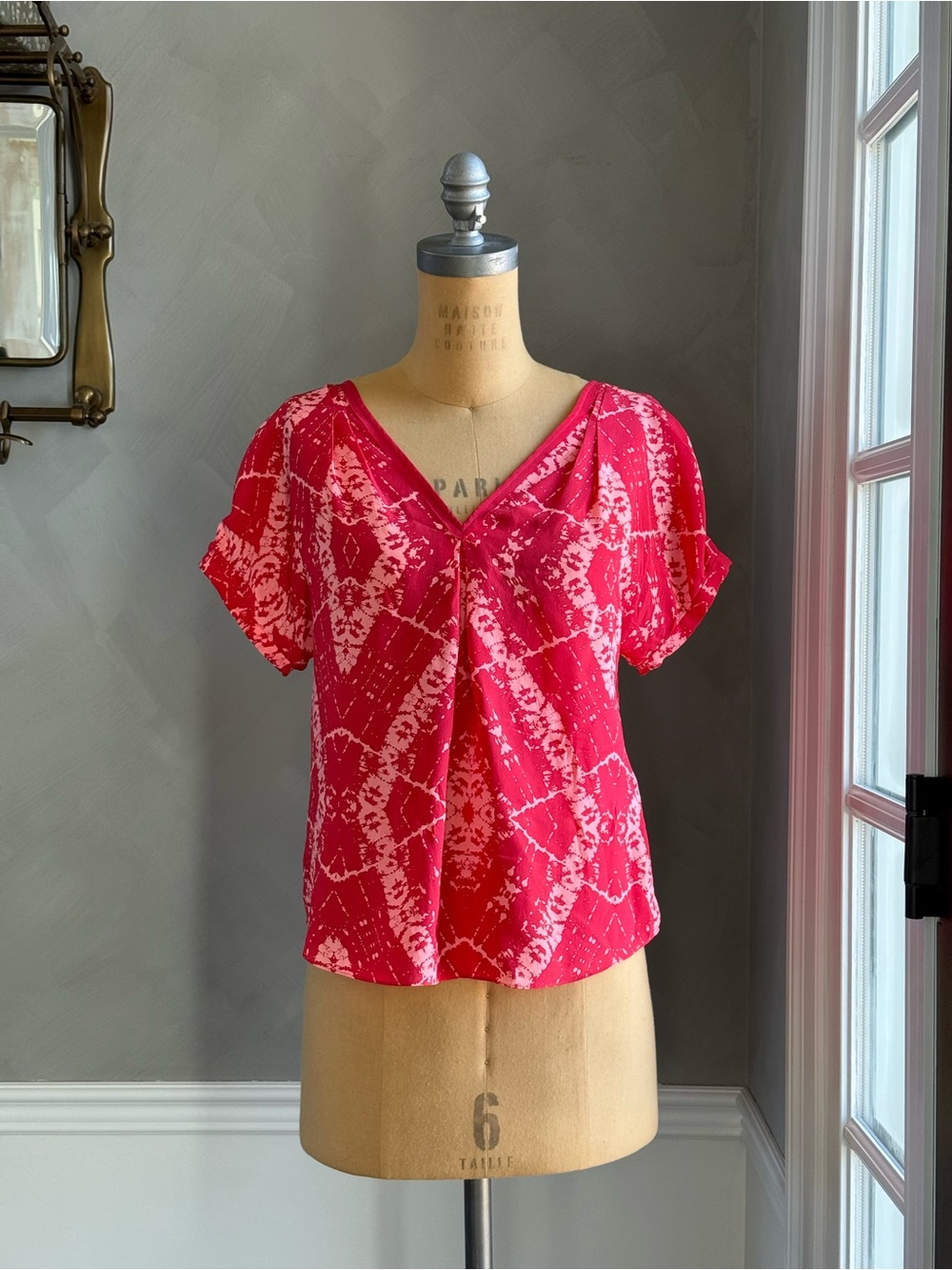 Rebecca Taylor V-Neck Silk Blouse